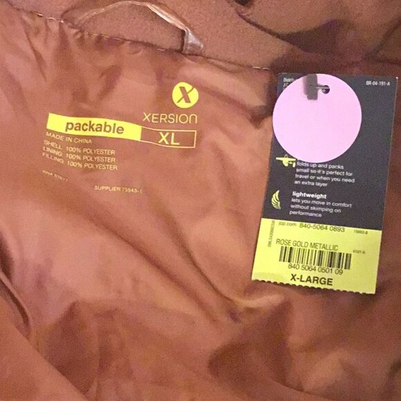 NWT rose gold puffy vest in size extra large - Picture 7 of 10